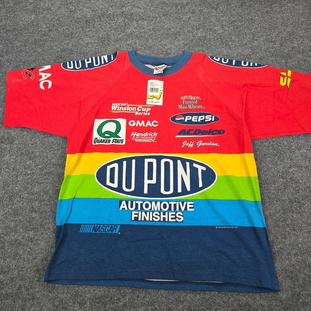 NEW VTG 90s Chase Authentics Jeff Gordon Nascar T-Shirt Men's XL Dupont Racing